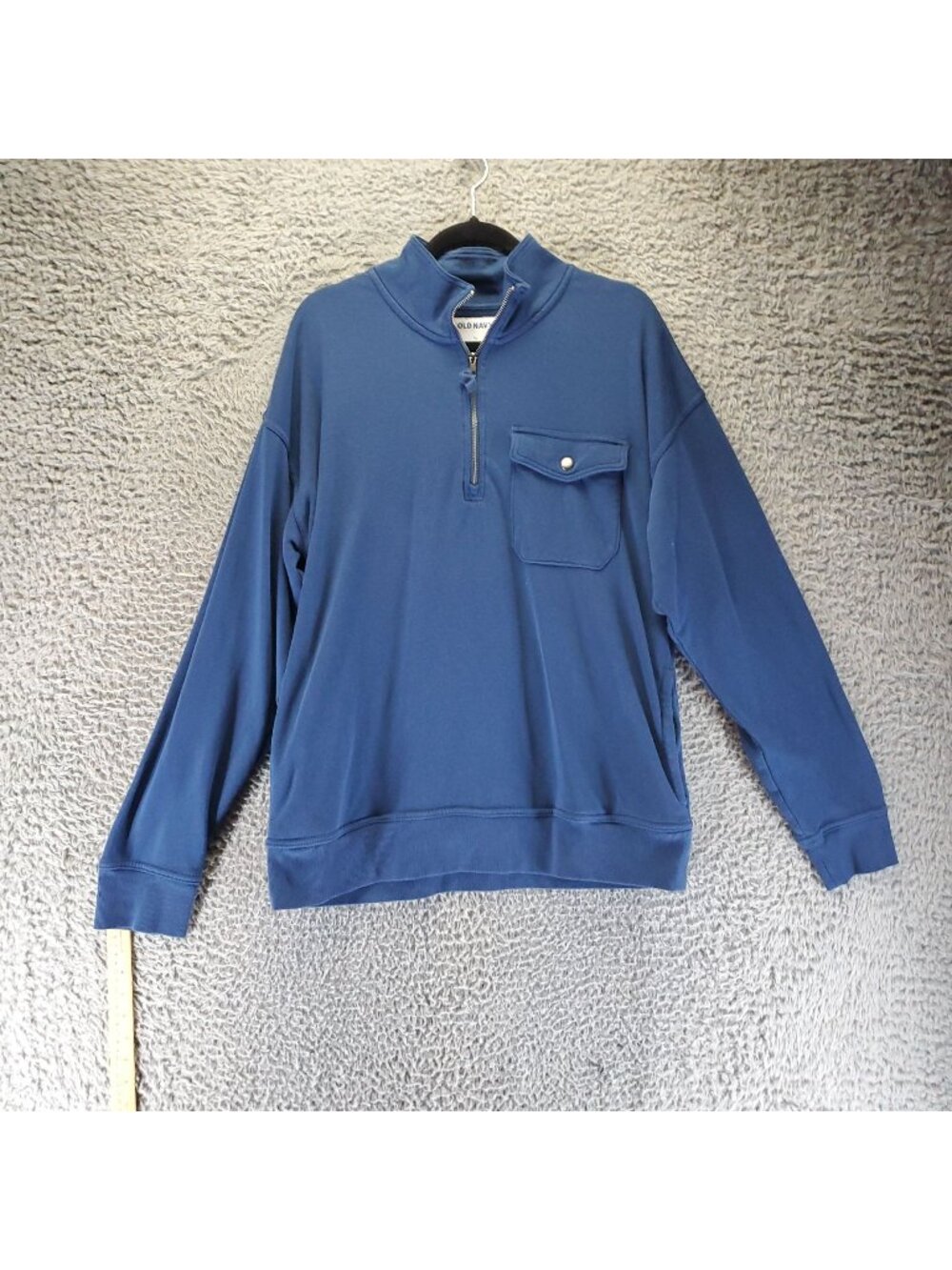 Old Navy Shirt Men’s XL Blue Pullover Half-Zip Long Sleeve Sweatshirt